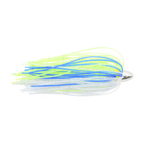 C&H, King Buster Lure, Blue/Chartreuse/Silver Skirt, 1/8 oz / 3.5 g Head, 2.5 in / 6.35 cm, 100 pc