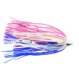 C&H, King Buster Lure, Blue/Pink/Pearl Mylar Skirt, 1/8 oz / 3.5 g Head, 2.5 in / 6.35 cm, 100 pc