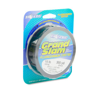 Grand Slam Fluorocarbon Coated Line, 15 lb / 6.8 kg test, .015 in / 0.37 mm dia, Moss Green, 300 yd / 274 m