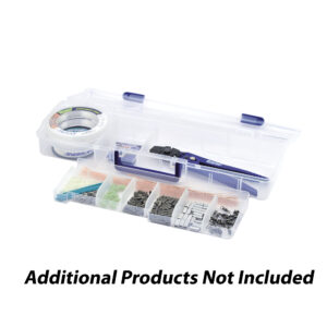Tackle Box, 19.5 x 5.5 x 3.63 in., 49.5 x 14 x 9 cm, 12 Moveable Dividers, 1 Removable Tray
