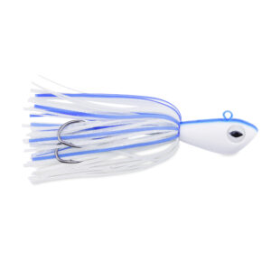 No Alibi, Alien Jig Offshore Series, Glow Blue/White Skirt, 6 oz / 170 g White/Blue Head, 7/0  Hooks (2)