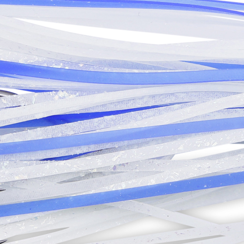 No Alibi, Alien Jig Offshore Series, Glow Blue/White Skirt, 8 oz / 226 g White/Blue Head, 7/0 Hooks (2) - Image 3