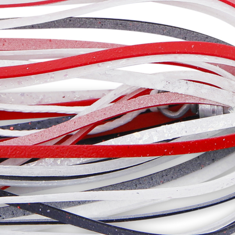 No Alibi, Alien Jig Offshore Series, Glow Red/Black Skirt, 6 oz / 170 g Red Head, 7/0 Hooks (2) - Image 3