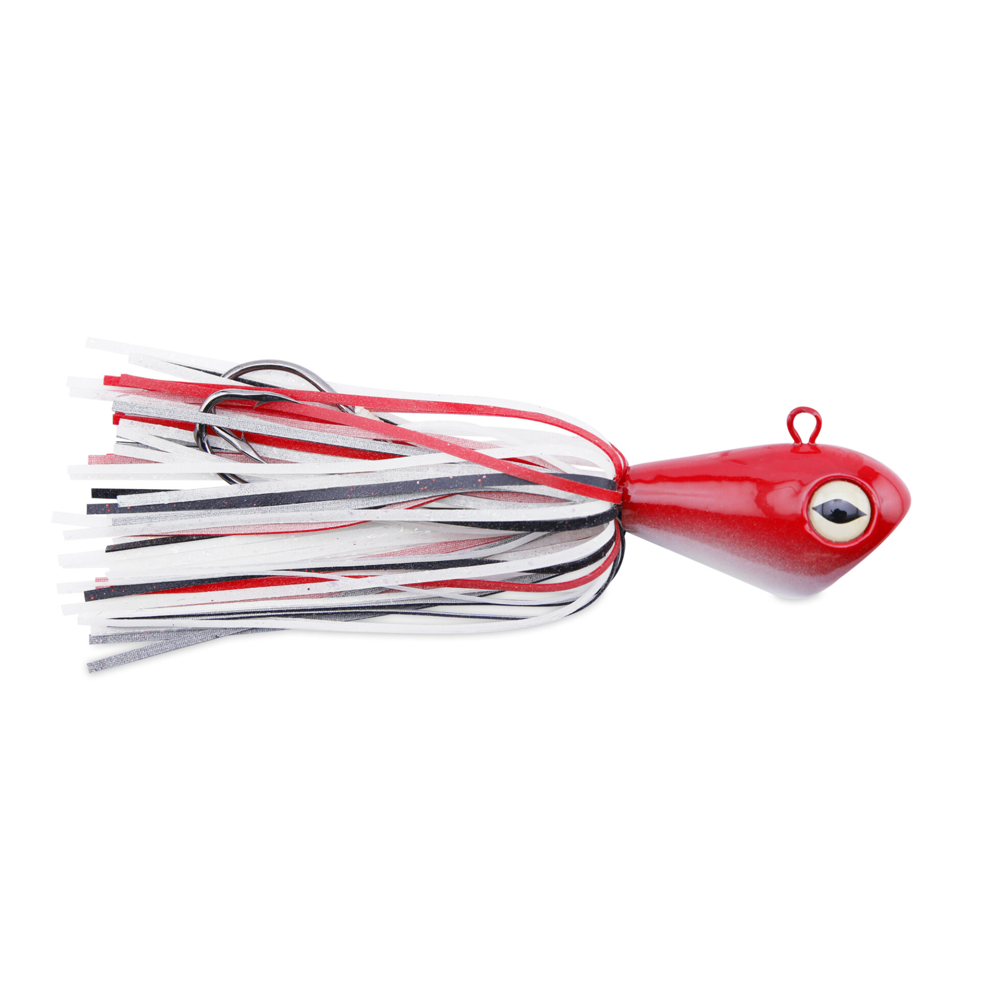 No Alibi, Alien Jig Offshore Series, Glow Red/Black Skirt, 8 oz / 226 g Red Head, 7/0 Hooks (2)