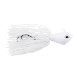No Alibi, Alien Jig Offshore Series, Fluorescent White Skirt, 8 oz / 226 g White Head, 7/0  Hooks (2)