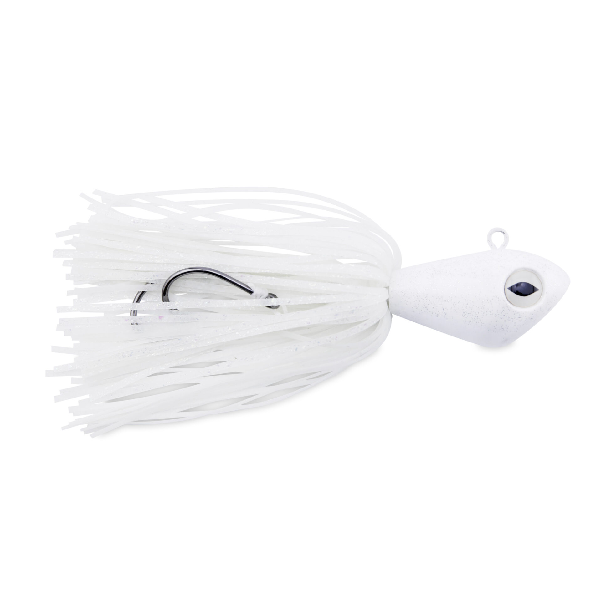 No Alibi, Alien Jig Offshore Series, Fluorescent White Skirt, 8 oz / 226 g White Head, 7/0 Hooks (2)
