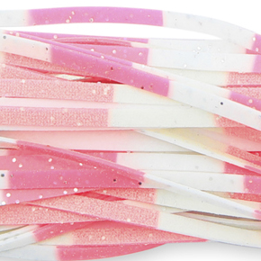 No Alibi, Alien Jig - Squid Head, 2.5 oz / 70.9 g, White/Pink Speckle Head, Glow White/Pink Skirt, Pink Squid Paws, 9/0 Hook, 8.5 in / 21.6 cm - Image 3