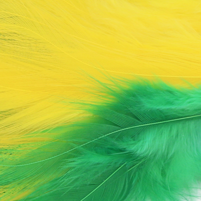 No Alibi, Trolling Feather Lure, Yellow/Green Skirt, 1/4 oz / 7.08 g Head - Image 3