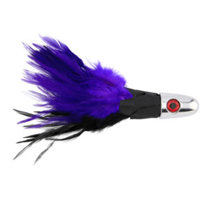 No Alibi, Trolling Feather Lure, Black/Purple Skirt, 6 oz / 170 g Head