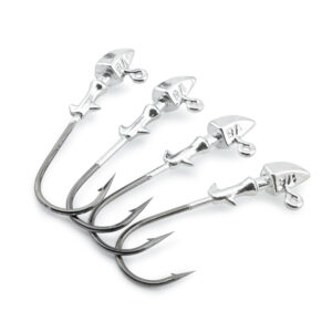 No Alibi, Alien Jig Head, Chrome Series, 1/8 oz / 3.54 g, Size #1 Hook, 4 pc