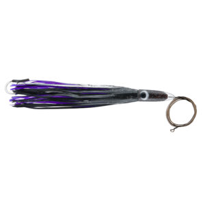 C&H, Wahoo Whacker XL Rigged & Ready, Black/Purple Skirt, 6 oz / 170 g 16 in / 40.6 cm, 2 10/0 Mustad Hooks, AFW Swivel, 275 lb / 90.6 kg AFW 49 Strand Cable, 6 ft / 1.8 m
