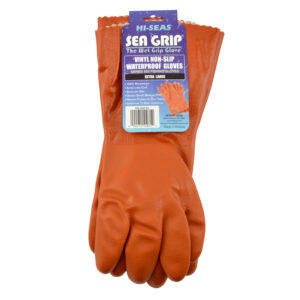 Sea Grip Vinyl Waterproof Gloves, Orange, X-Large, 1 pair