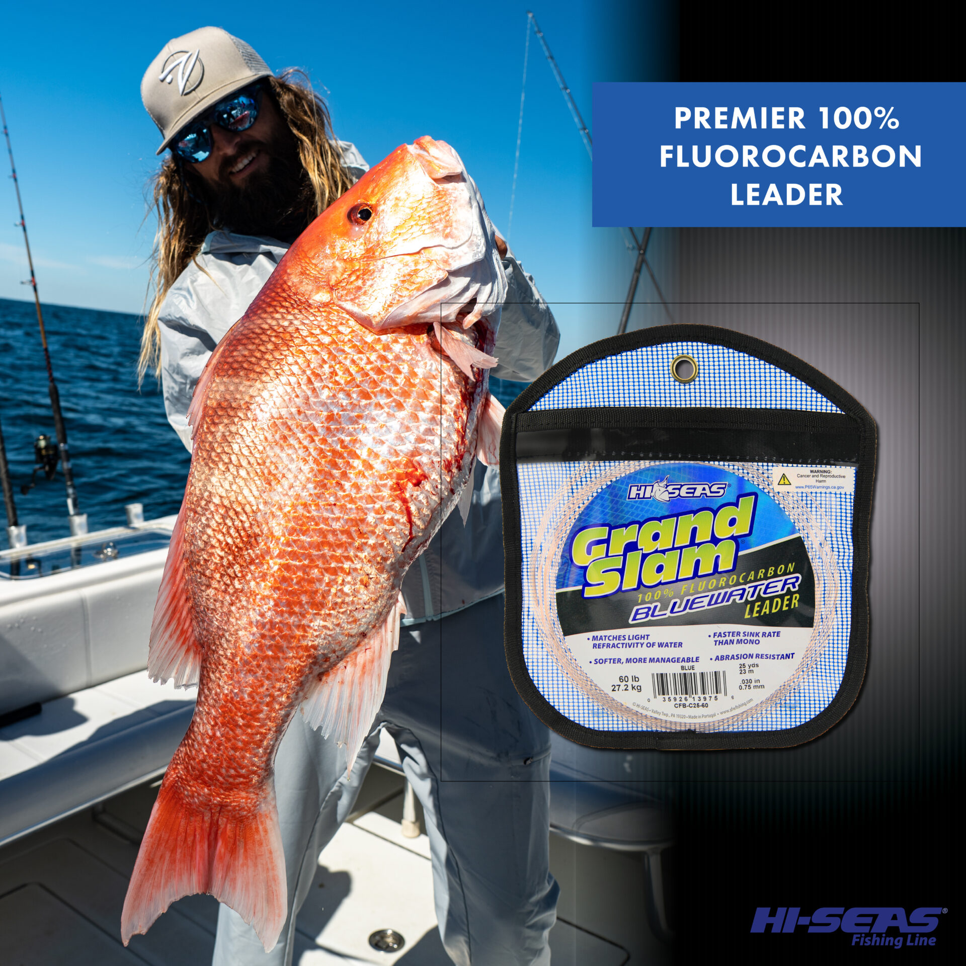 Grand Slam Bluewater 100% Fluorocarbon Leader - Pink - Image 7
