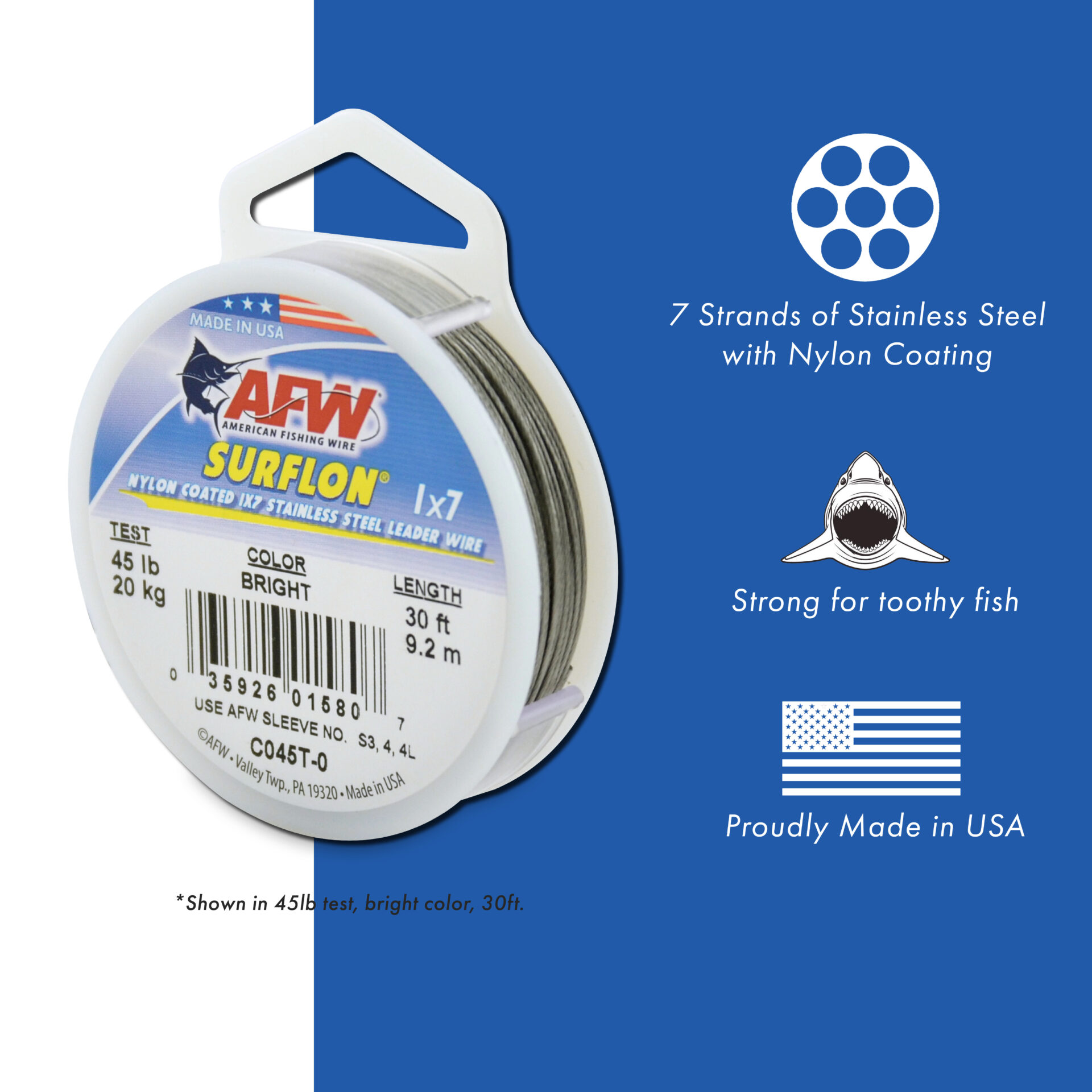 Surflon Nylon Coated 1x7 Stainless Steel Leader Wire - Camo - Image 2