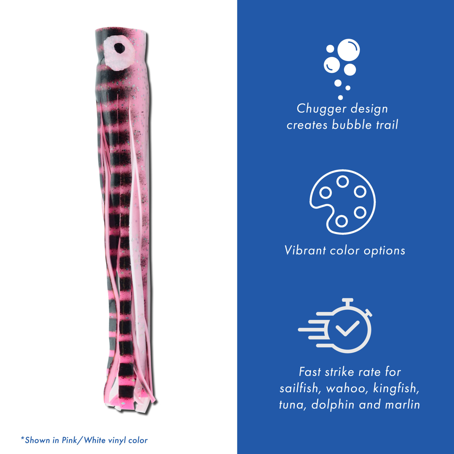 C&H, Lil Bubbler Lure, Green/Chartreuse/Orange Skirt, Concave Head, 5.5 in / 14 cm - Image 3