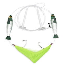 Hi-Lo Hair Teaser Rig Holographic Minnow